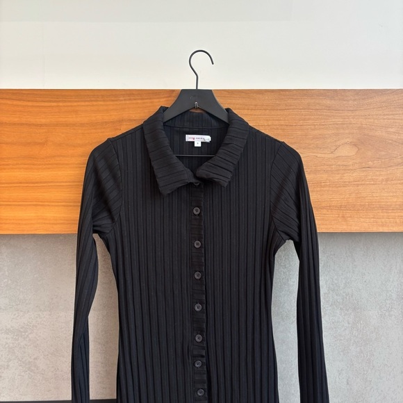 GOOD AMERICAN Wide Rib Button Down Midi Dress, Size 3 (L) - Picture 2 of 12